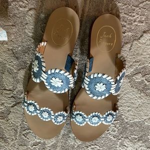 Jack Rogers Sandals with blue and white detailings
